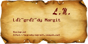 Légrády Margit névjegykártya