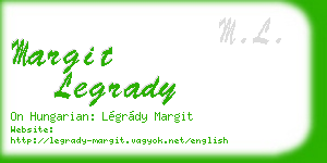 margit legrady business card